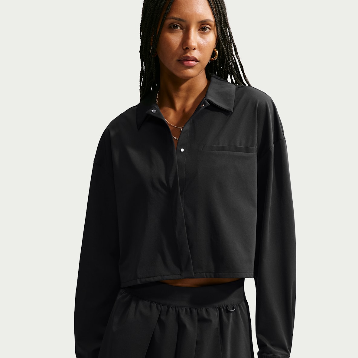 Nike 24.7 PerfectStretch Croppad långärmad tröja Dri-FIT med UV-skydd för kvinnor