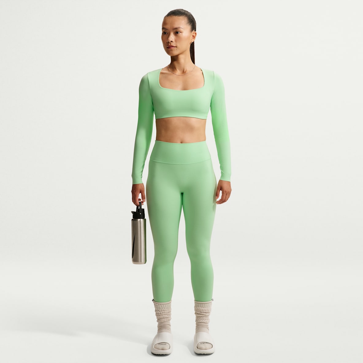 Nike Zenvy Women's High-Waisted Full-Length Leggings with No Front Seam