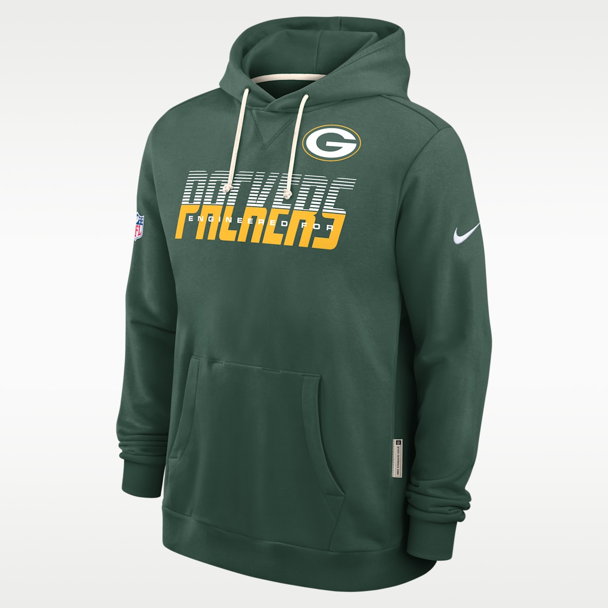 Green Bay Packers Sideline Standard Issue Sudadera con gorro sin cierre Nike Dri-FIT de la NFL para hombre
