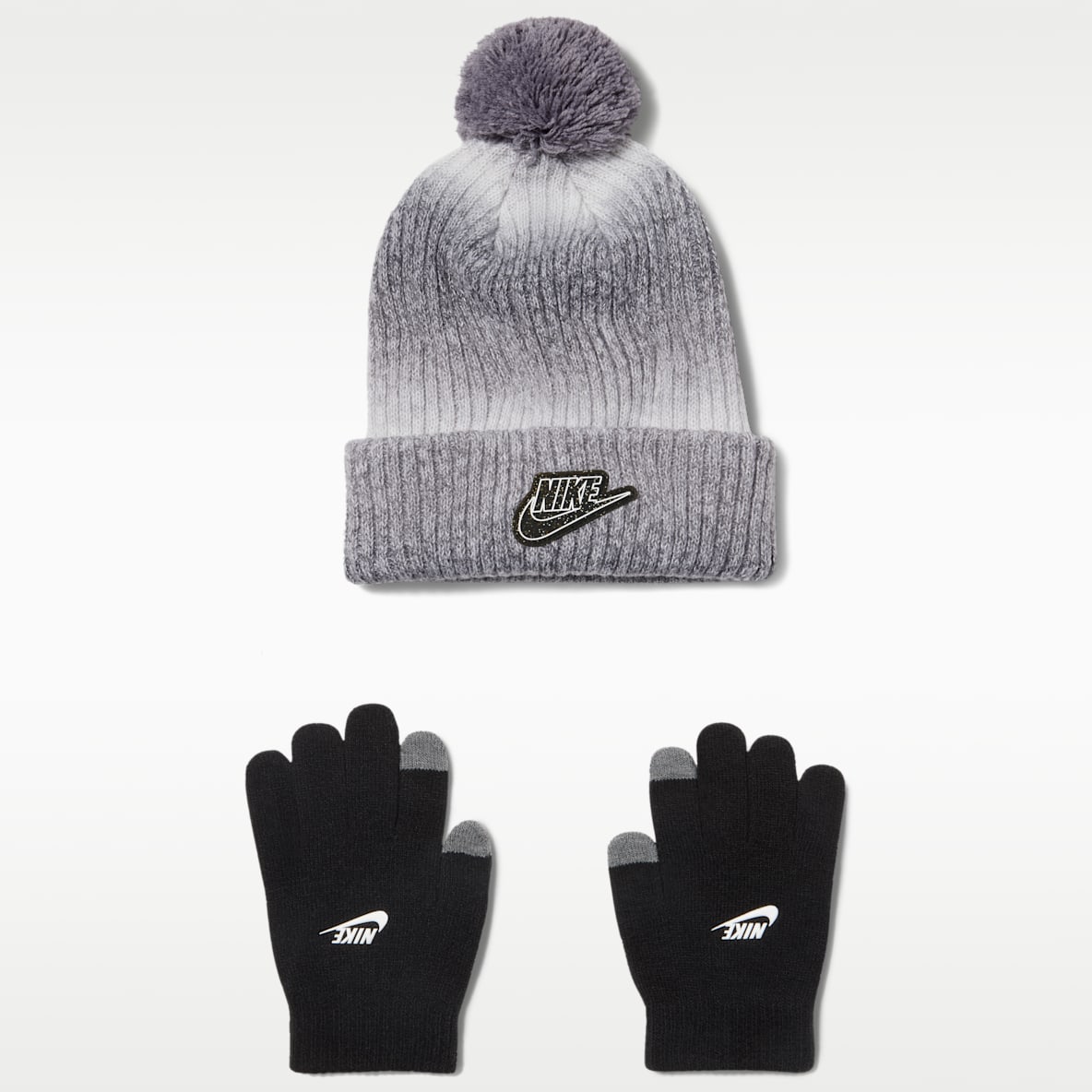 Nike Dvoudílná souprava Gradient Peak s čepicí s bambulí pro větší děti
