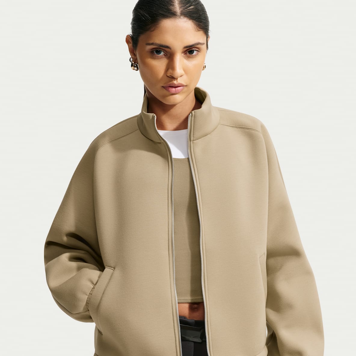 Nike Pregame Fleece Oversized træningsjakke til kvinder