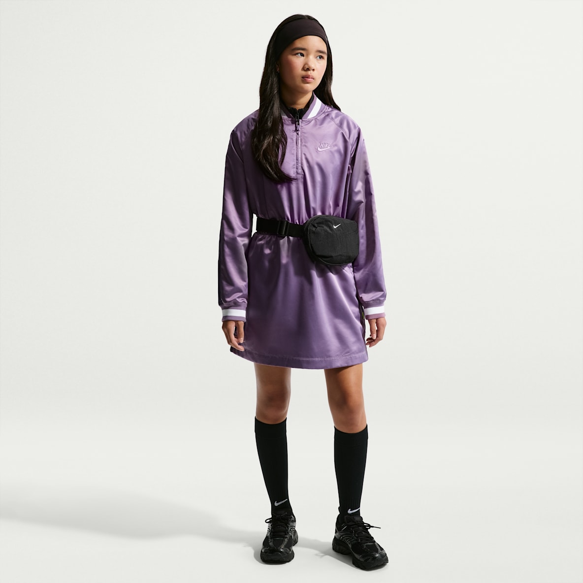 Nike Sportswear Older Kids' (Girls') Satin Long-Sleeve Dress