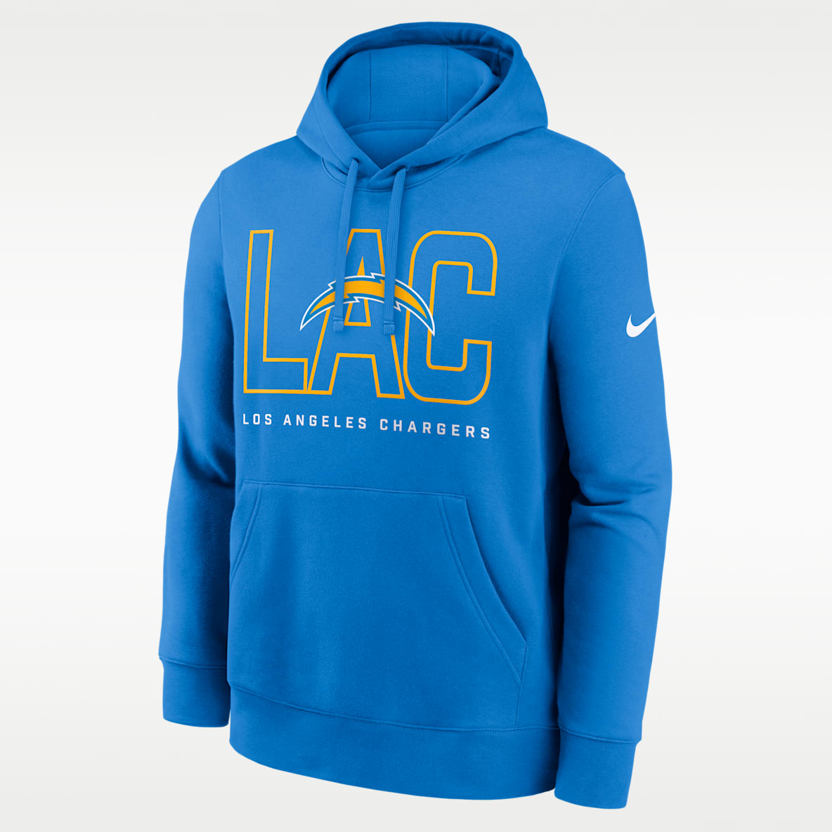 Los Angeles Chargers Busted Play Club Sudadera con gorro sin cierre Nike de la NFL para hombre
