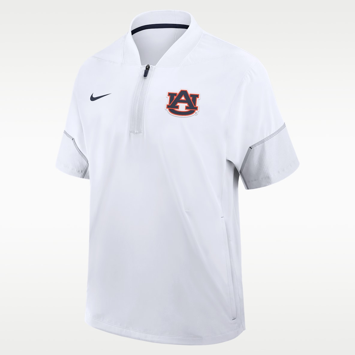 Auburn Sideline Coach Men's Nike College 1/2-Zip Short-Sleeve Hooded Jacket
