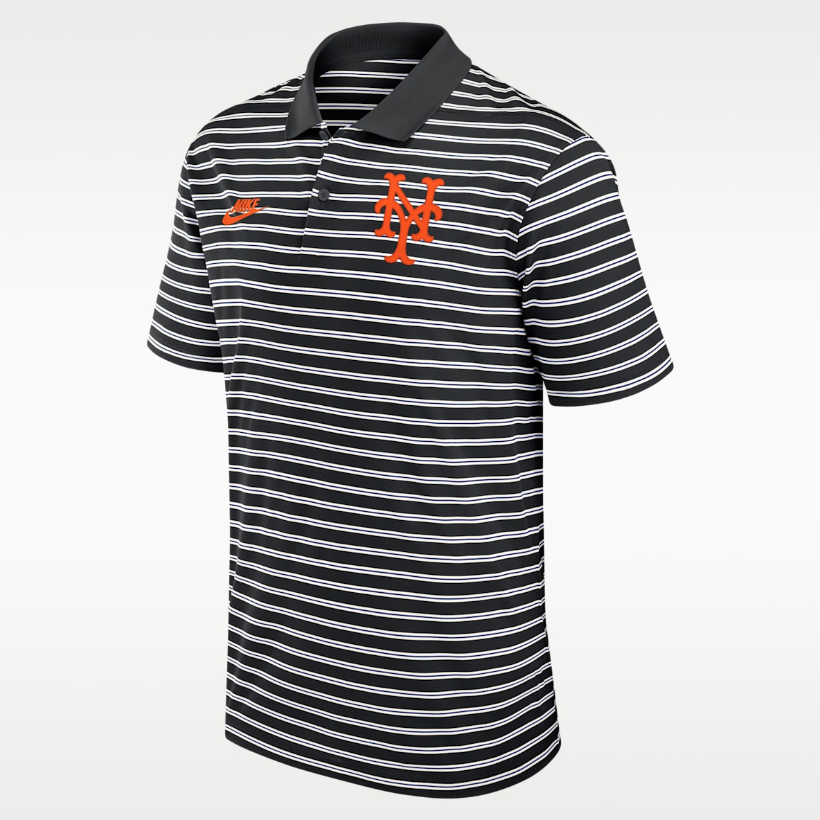 New York Mets Cooperstown Striped Victory Men's Nike Dri-FIT MLB Polo