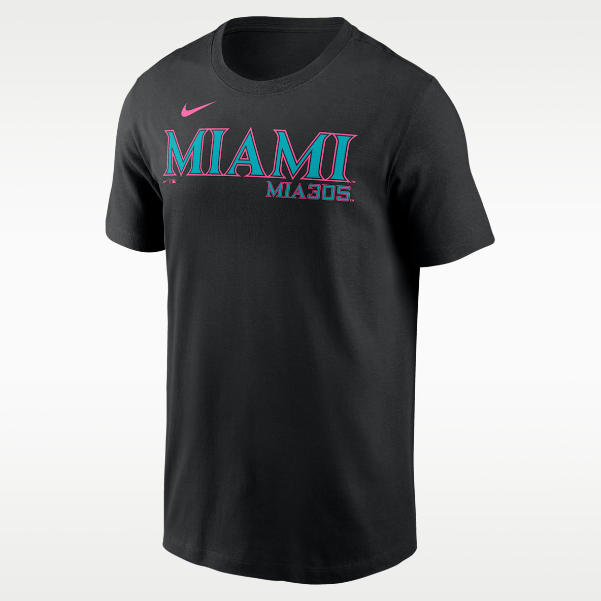 Miami Marlins City Connect Wordmark Playera Nike de la MLB para hombre