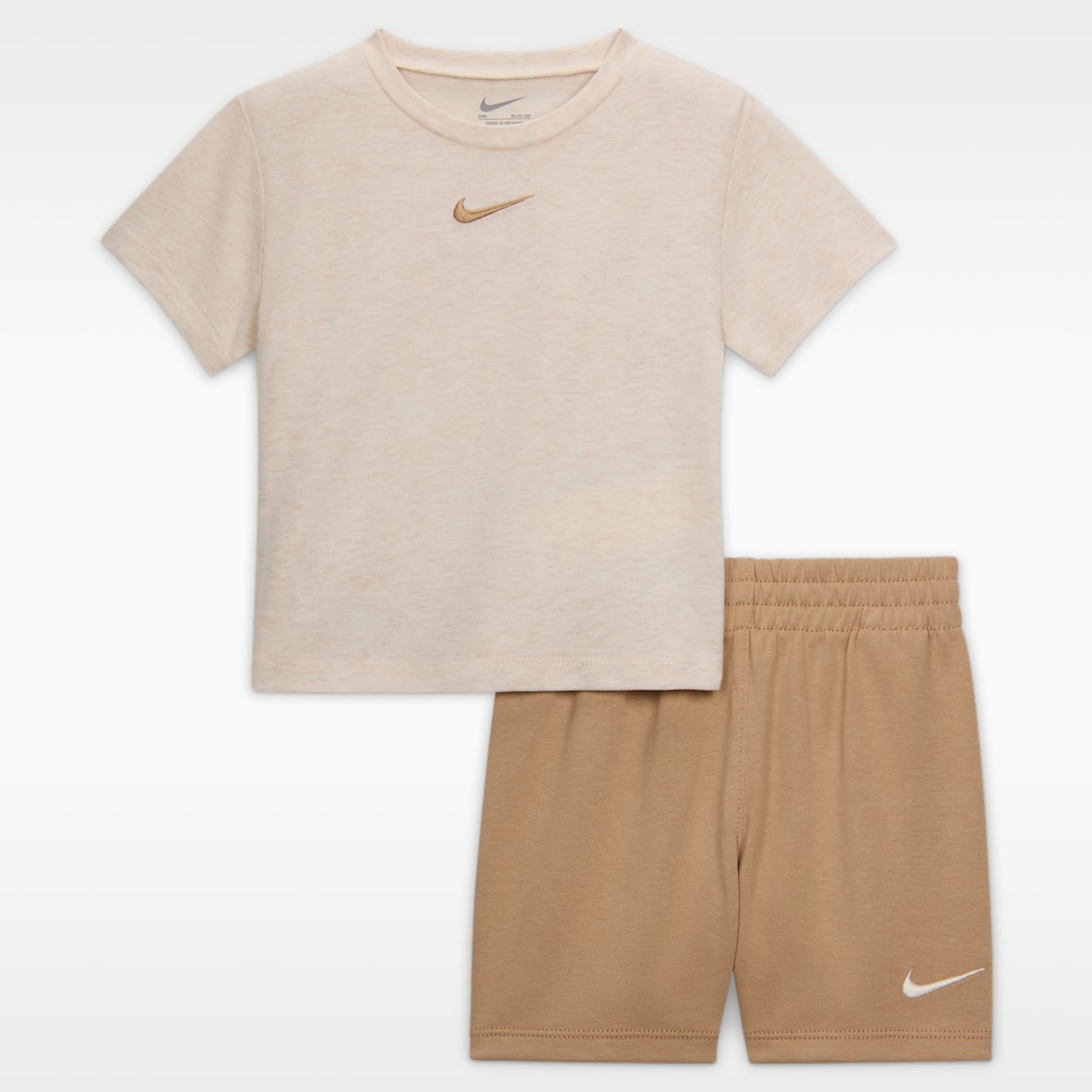 Nike Sæt med baby-T-shirt i jersey og shorts i french terry