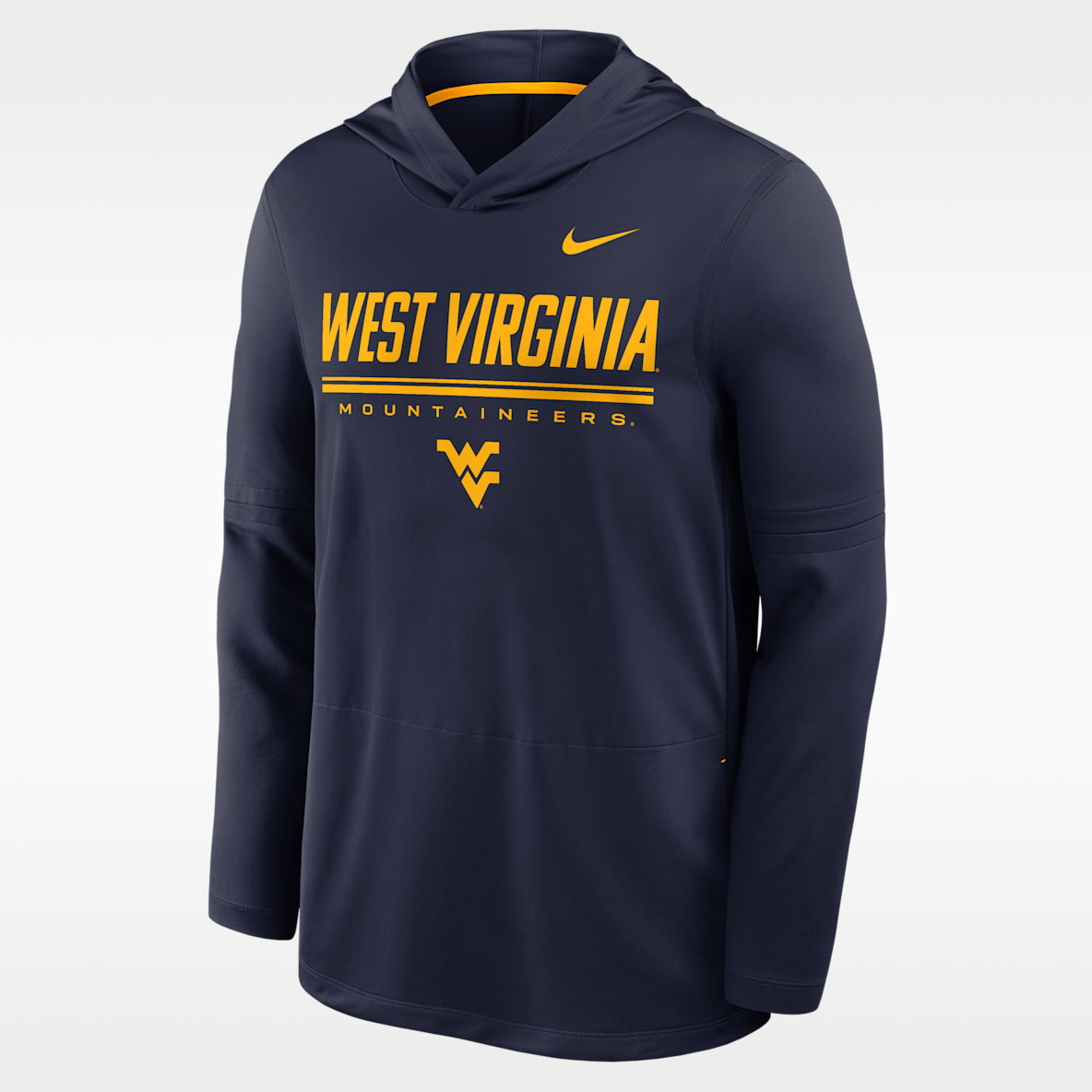 West Virginia Sideline Men's Nike Dri-FIT College Long-Sleeve Hooded Top
