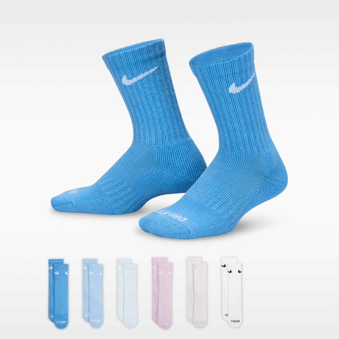 Nike Performance Basics Kids' Dri-FIT Crew Socks (6 Pairs)
