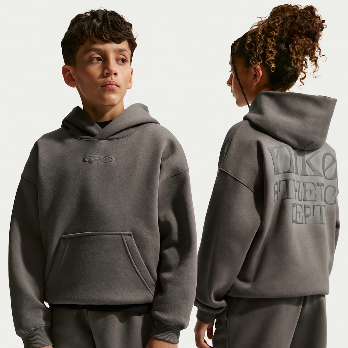 Nike Sportswear Club Fleece Sudadera con gorro oversized para niños talla grande