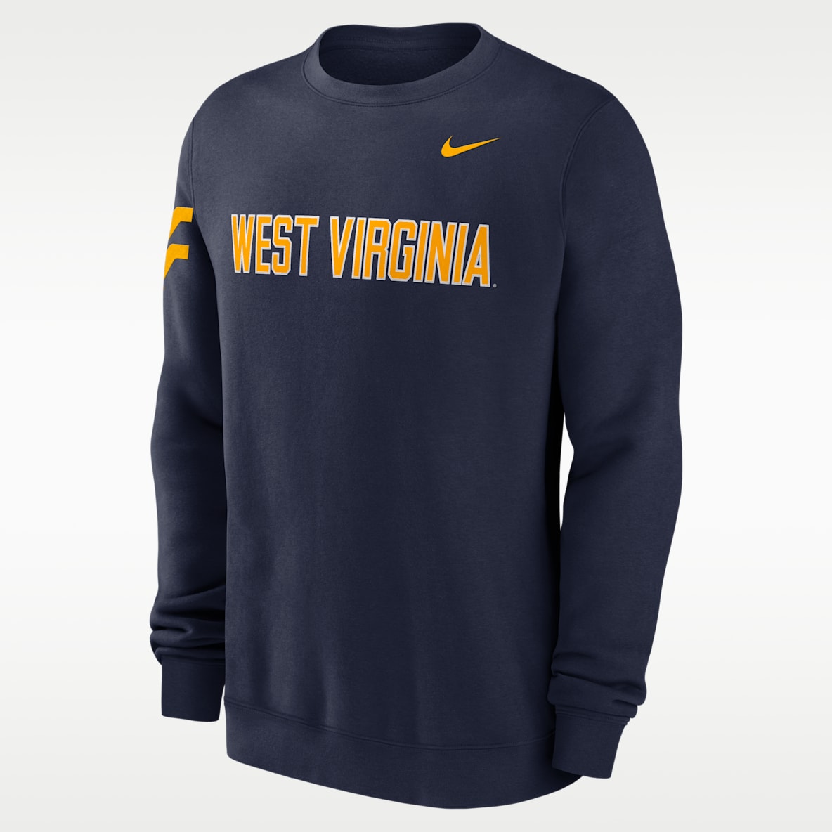 West Virginia Sideline Club Men's Nike College Pullover Crew
