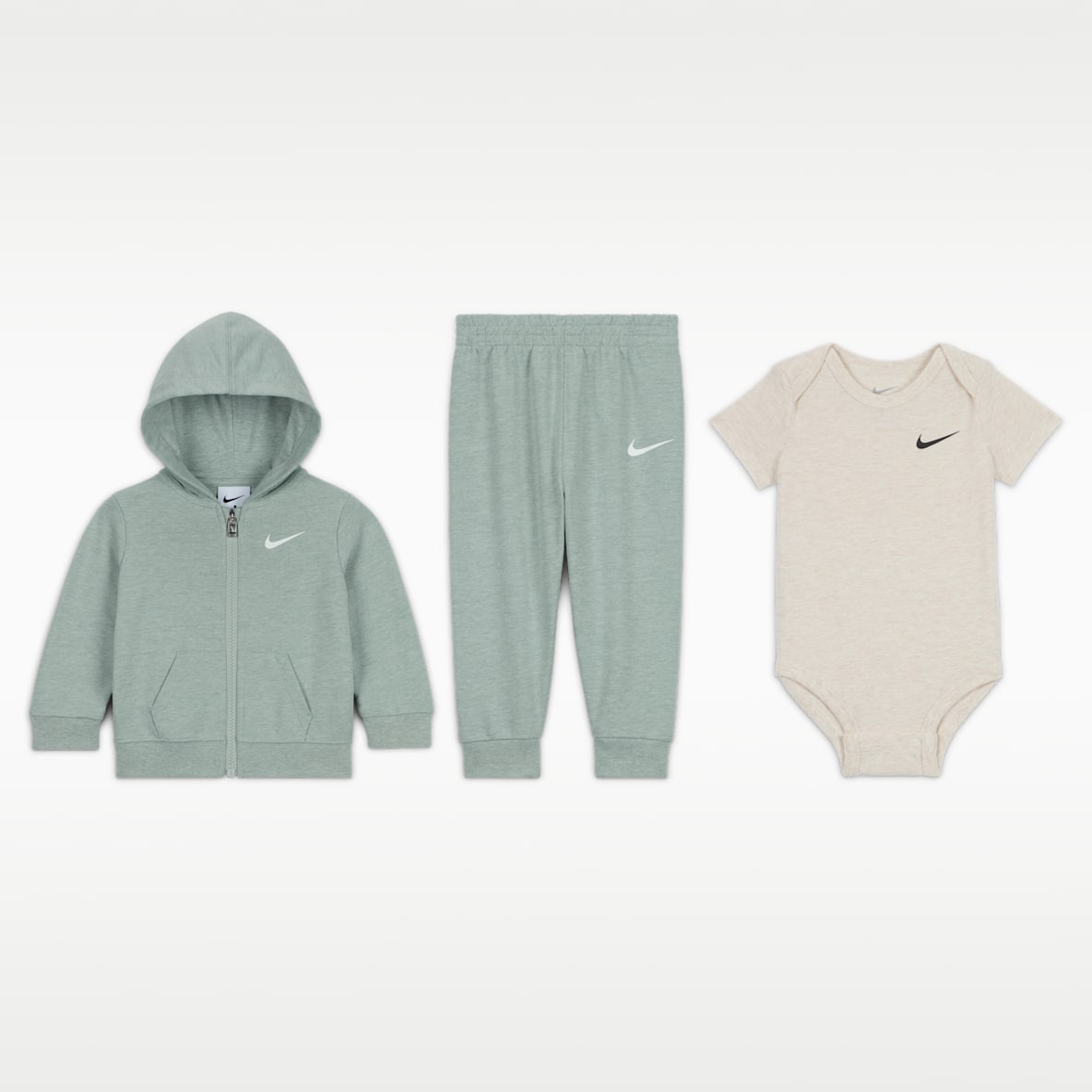 Nike Conjunto de prendas básicas body y pants de 3 piezas para bebé (de 0 a 6 meses)