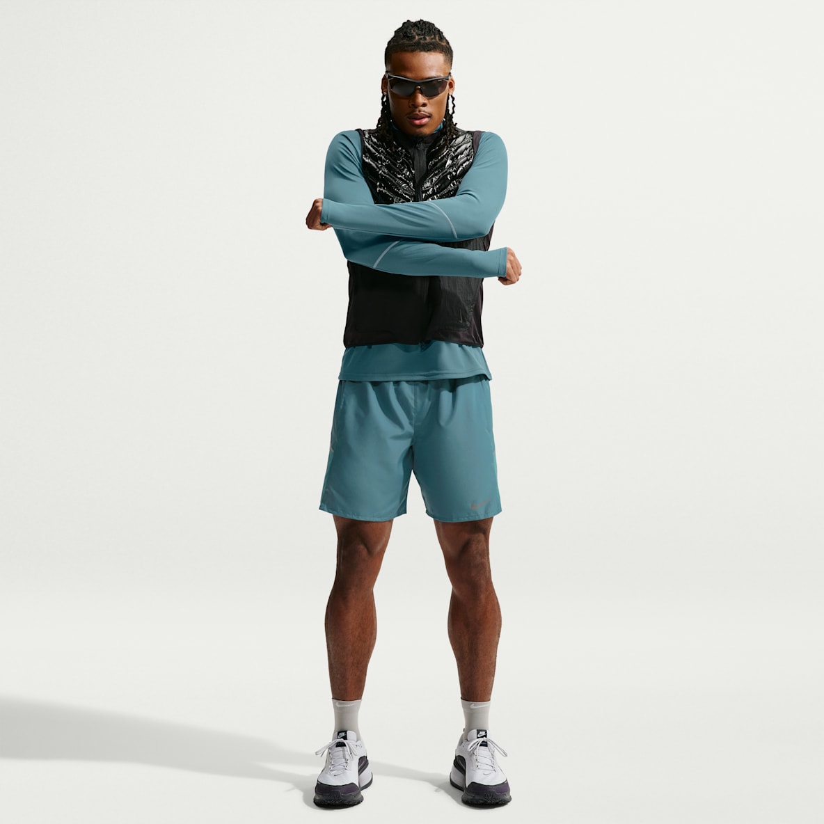 Nike Miler Dri-FIT 2-i-1 løpeshorts til herre (18 cm)