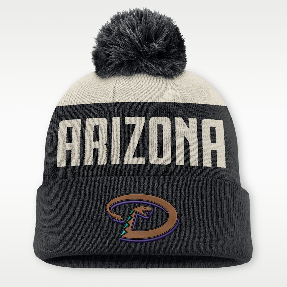 Arizona Diamondbacks Cooperstown Peak Men's Nike MLB Cuffed Pom Beanie