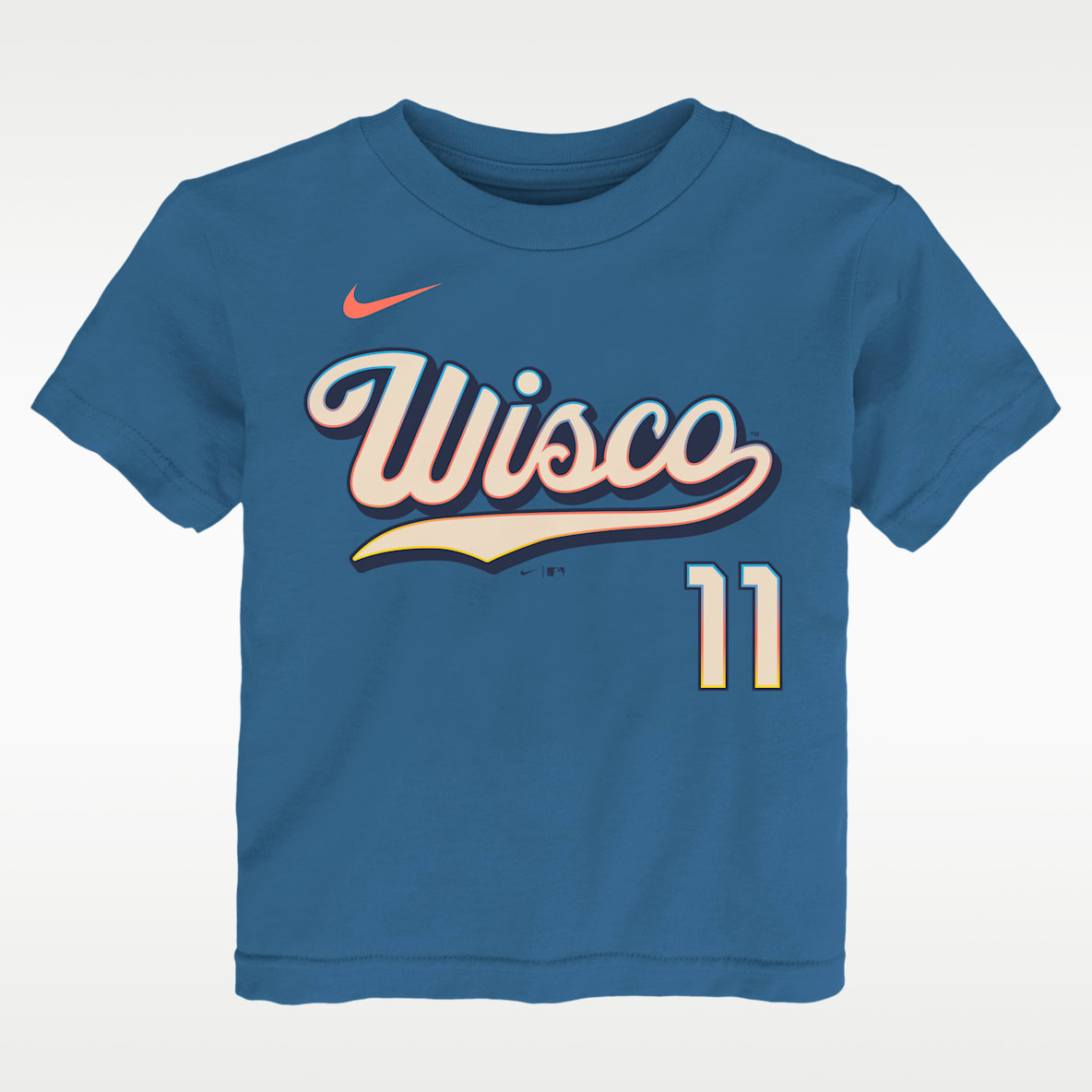 Jackson Chourio Milwaukee Brewers City Connect Playera Nike de la MLB infantil