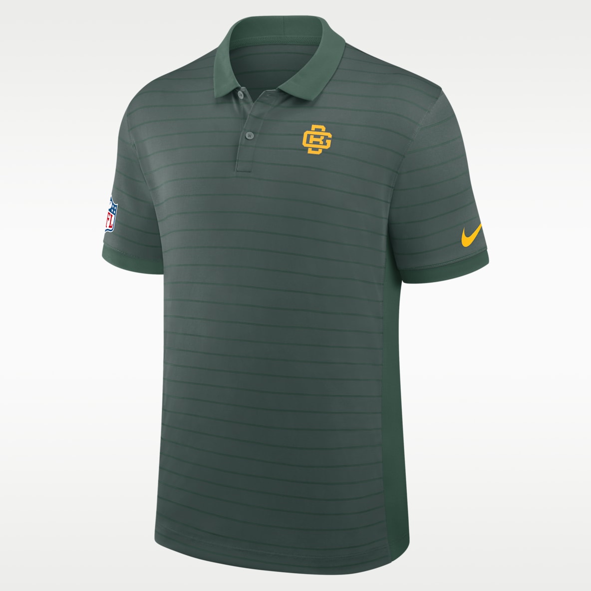 Green Bay Packers Rivalries Collection Sideline Victory Striped Men's Nike Dri-FIT NFL Polo