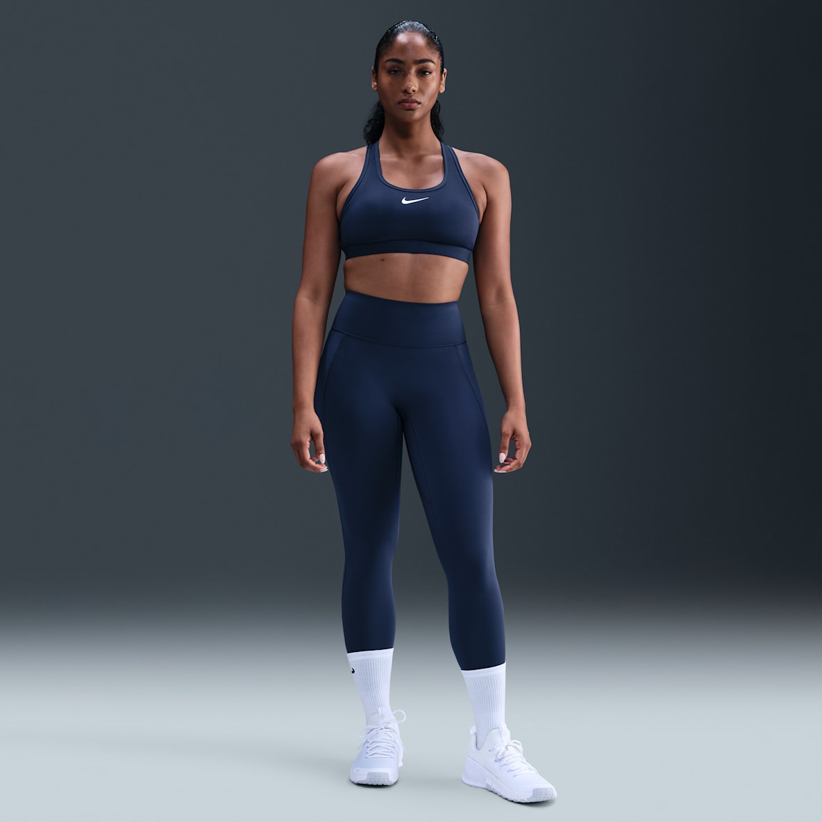Nike Universa Women's High-Waisted 7/8 Leggings with No Front Seam