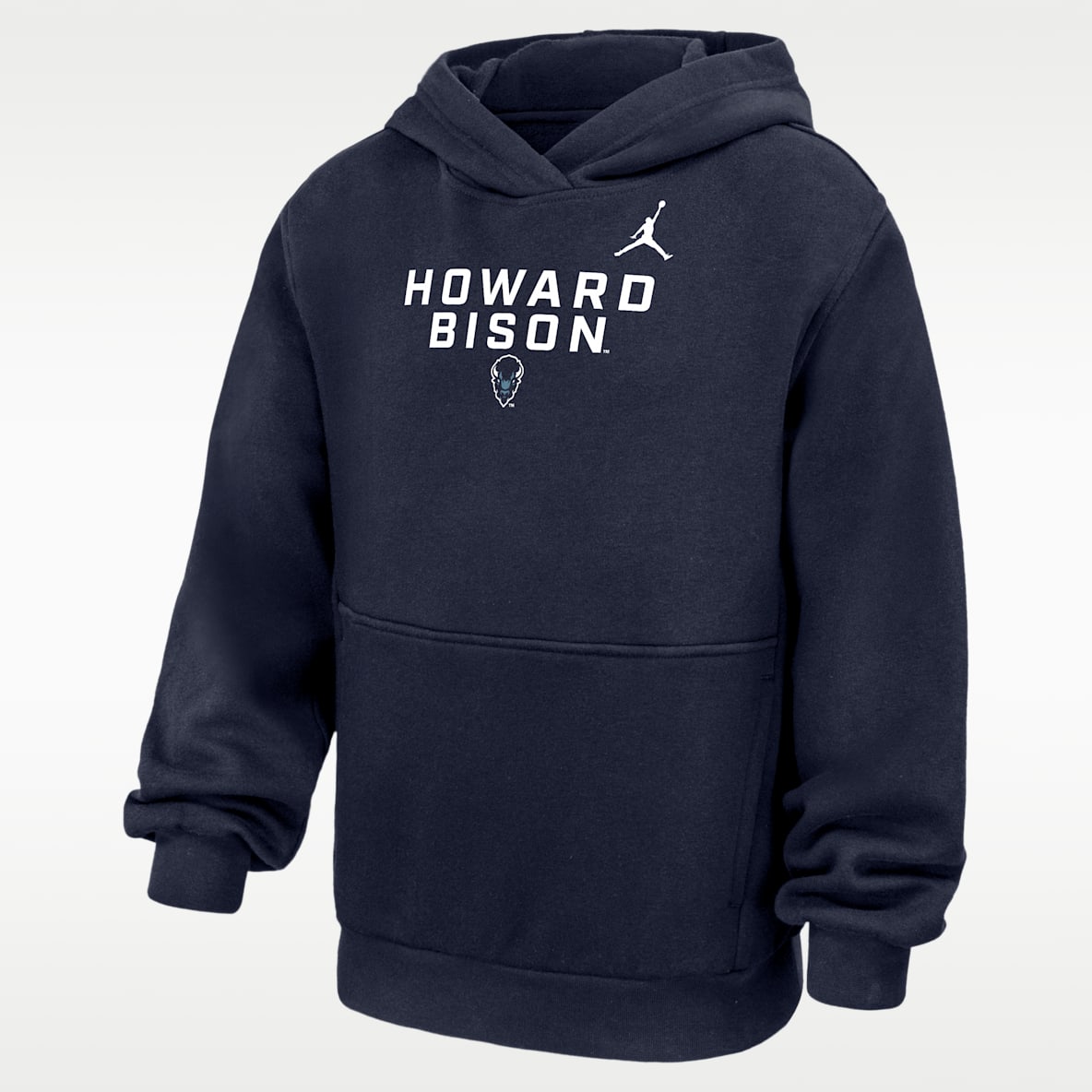 Nike College (Howard University) Sudadera con gorro sin cierre Club Fleece para niños talla grande