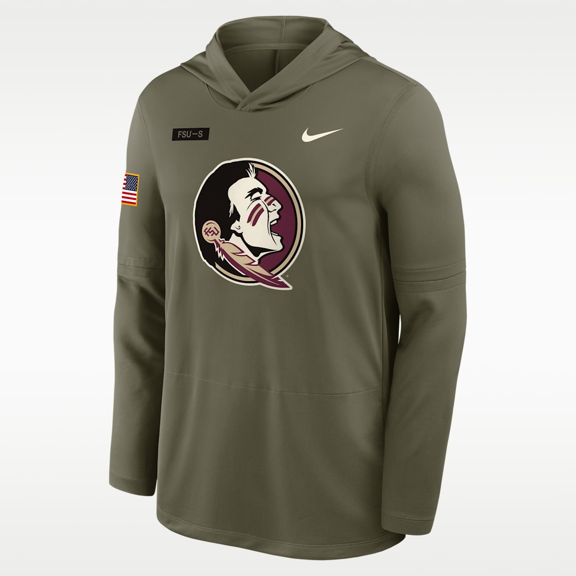 Florida State 2025 Military Appreciation Men's Nike Dri-FIT College Long-Sleeve Hooded Top