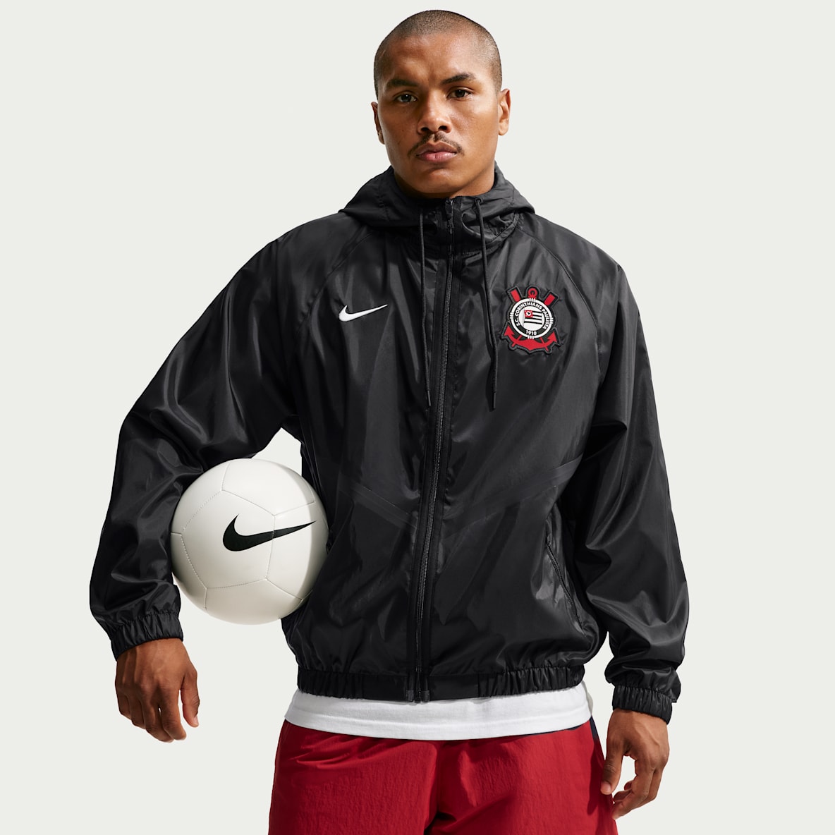 S.C. Corinthians local Chamarra Anthem de futbol Nike Dri-FIT para hombre