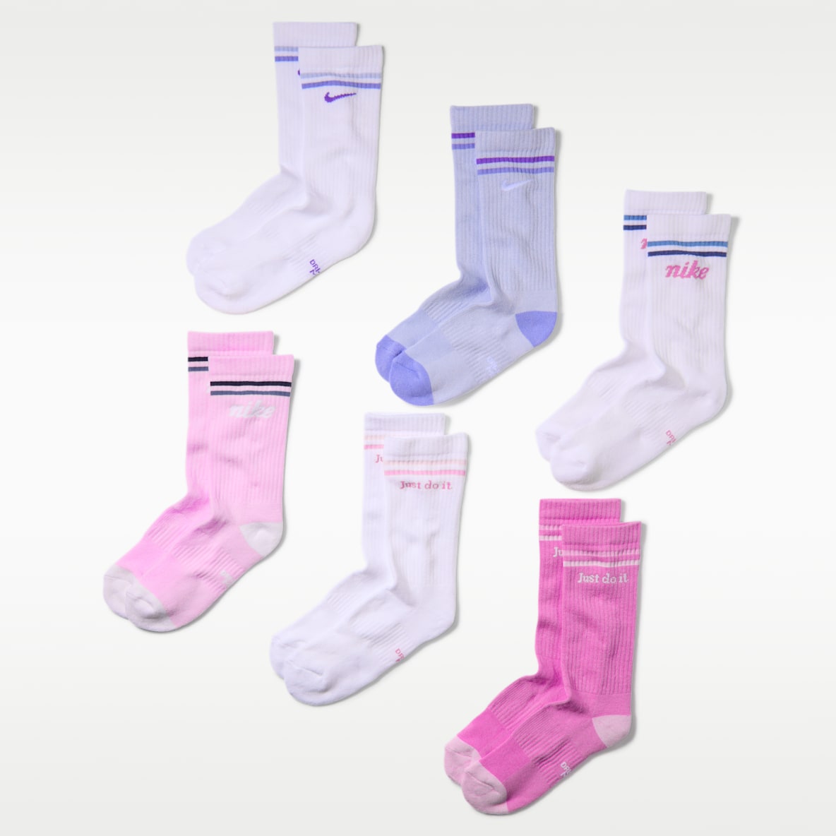 Nike Everyday Kids' Cushioned Crew Socks (6 Pairs)