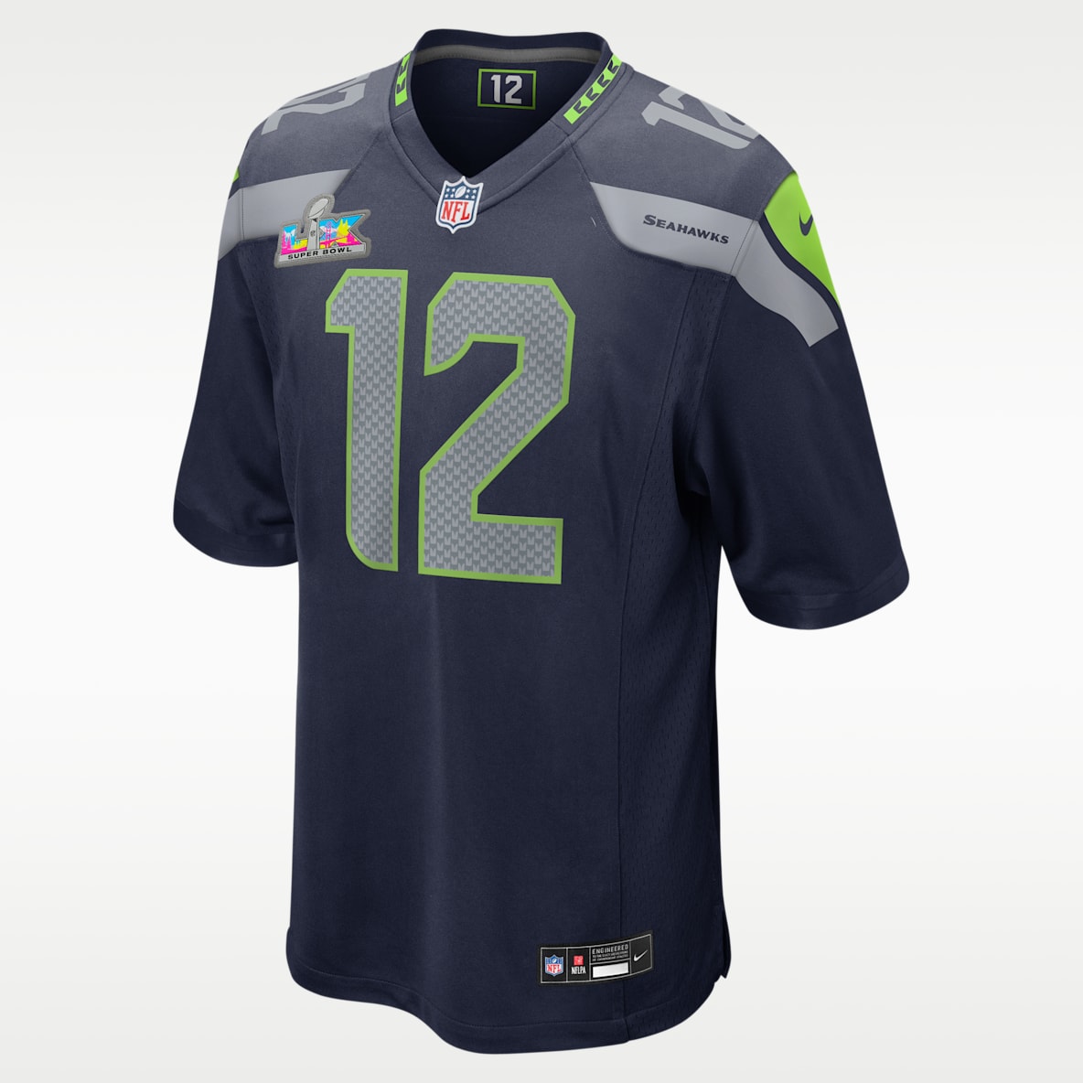 12s Seattle Seahawks Super Bowl LX Men's Nike NFL Game Jersey