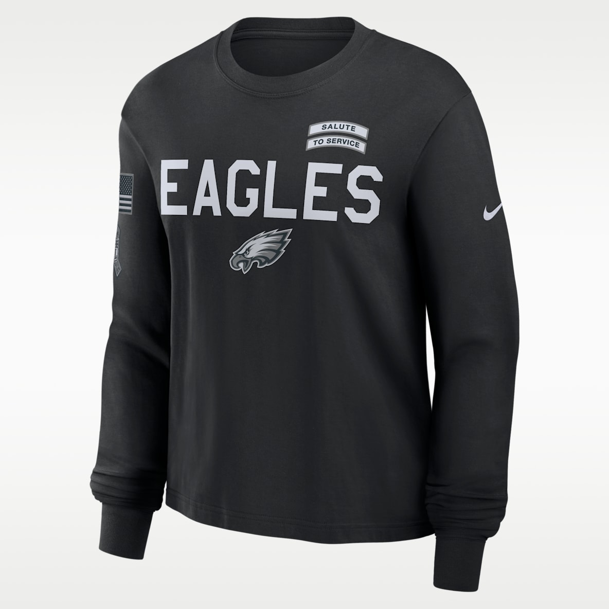 Philadelphia Eagles Salute to Service Sideline Women's Nike Dri-FIT NFL Long-Sleeve T-Shirt