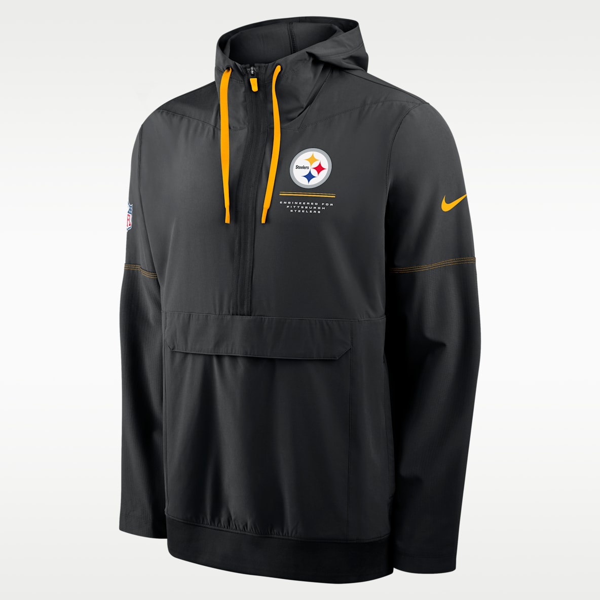 Pittsburgh Steelers Sideline Anorak Men's Nike NFL 1/2-Zip Hooded Jacket