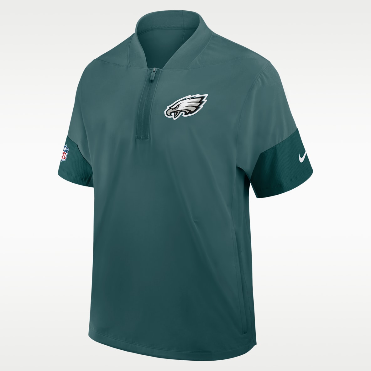 Philadelphia Eagles Sideline Coach Men's Nike NFL 1/2-Zip Short-Sleeve Jacket