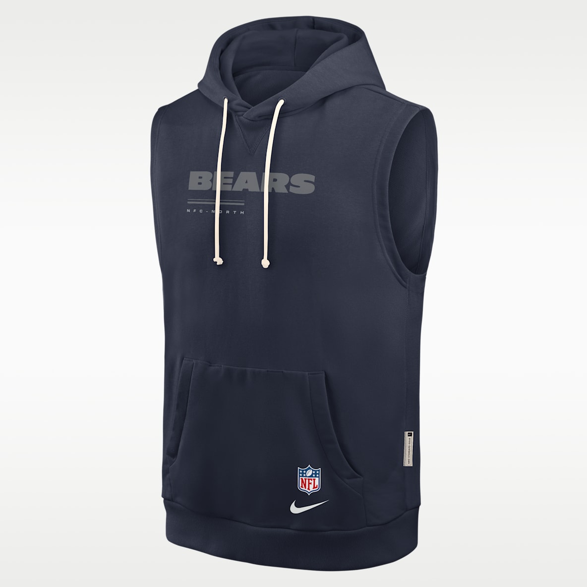 Chicago Bears Sideline Sudadera con gorro sin cierre sin mangas Nike Dri-FIT de la NFL para hombre