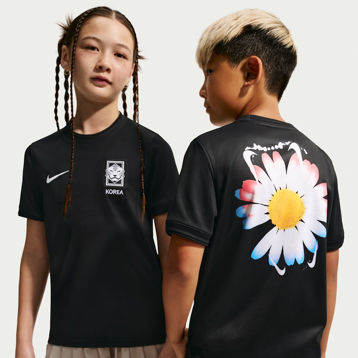 Korea x PEACEMINUSONE Big Kids' Short-Sleeve Soccer Top