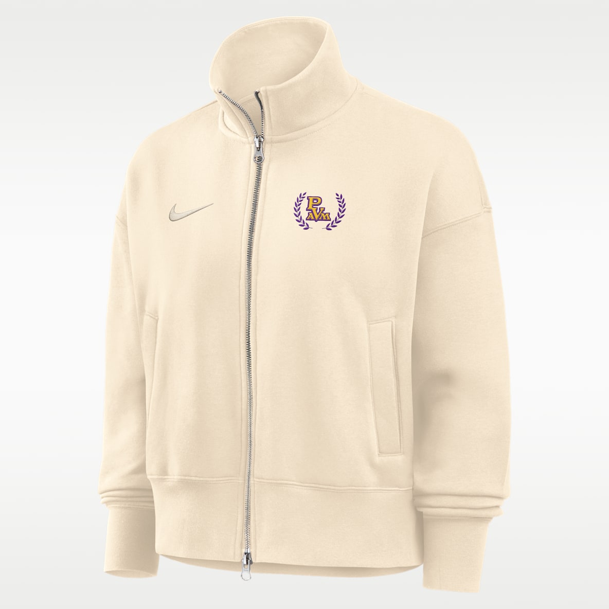 Nike College (Prairie View A&M University) Chamarra deportiva de tejido Fleece Nike Phoenix para mujer