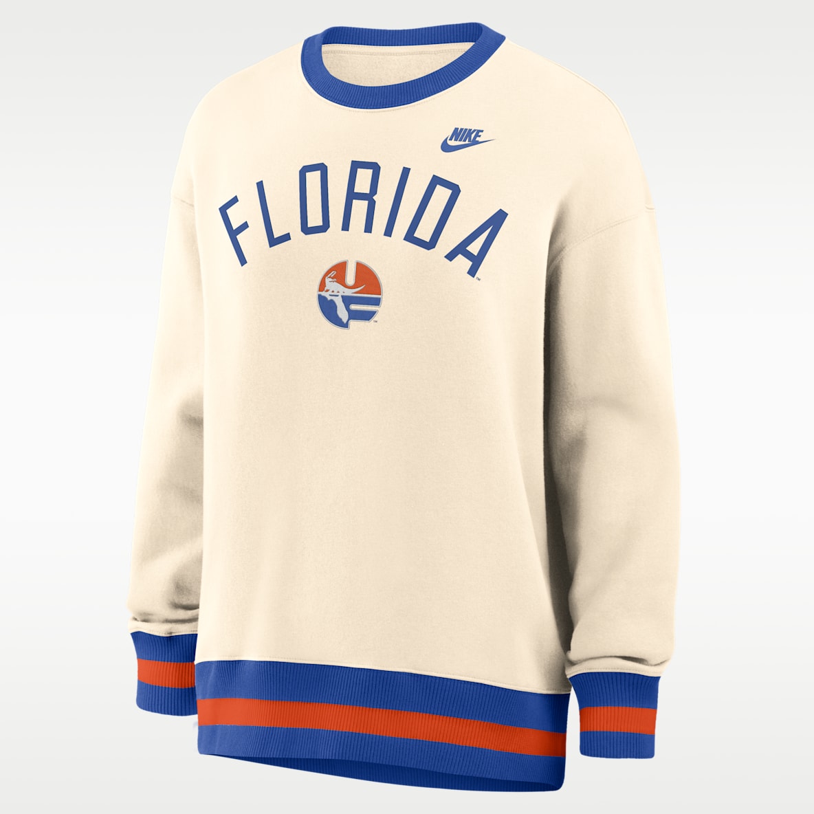 Florida Legacy Sudadera de cuello redondo sin cierre universitaria Nike oversized para mujer