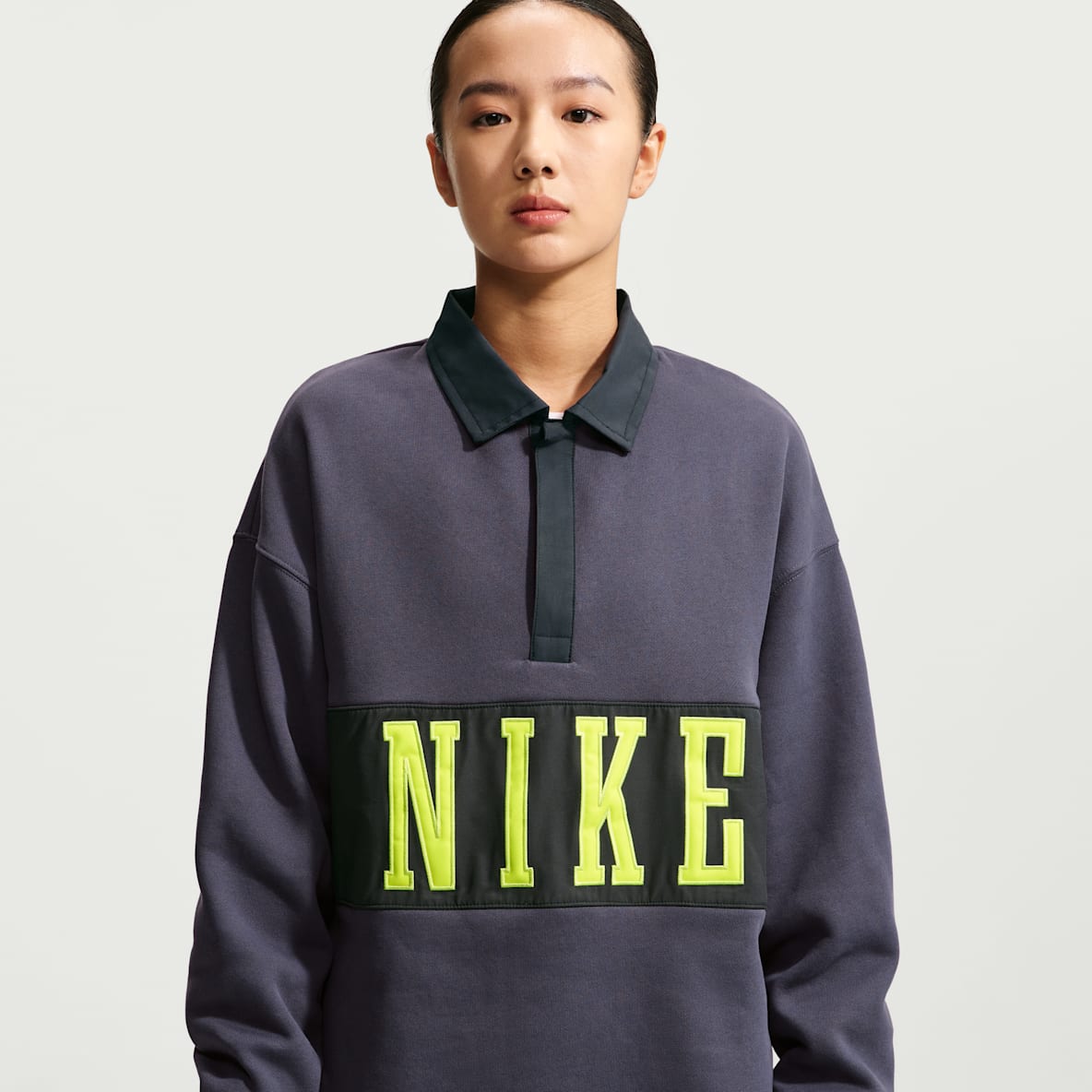 Nike Studio Fleece Medium Weight Women's Oversized Rugby Top