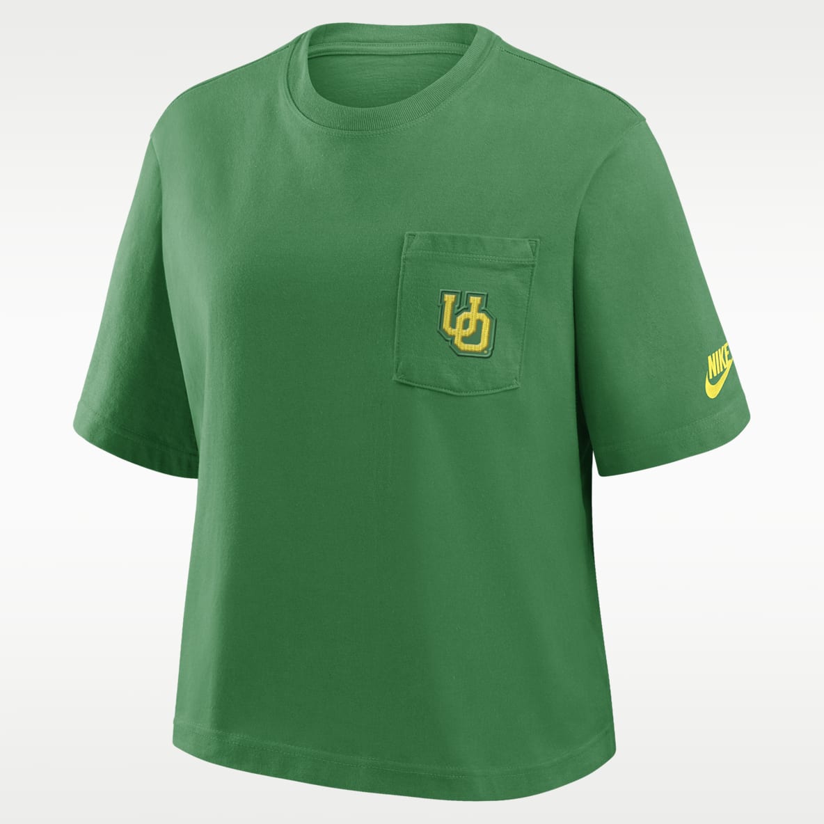 Oregon Legacy Pocket Boxy Playera universitaria Nike para mujer