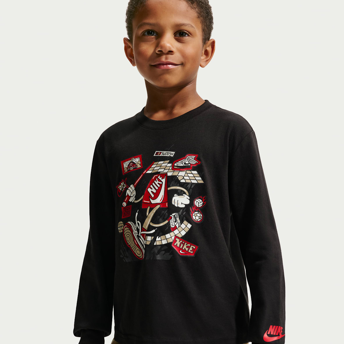 Nike リトルキッズ ボクシー ロングスリーブ Tシャツ