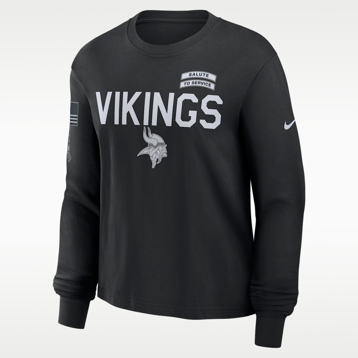 Minnesota Vikings Salute to Service Sideline Women's Nike Dri-FIT NFL Long-Sleeve T-Shirt