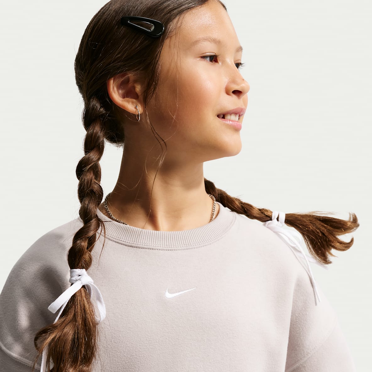 Nike Sportswear Studio Sweat oversize à col ras-du-cou pour pré-ado (fille)