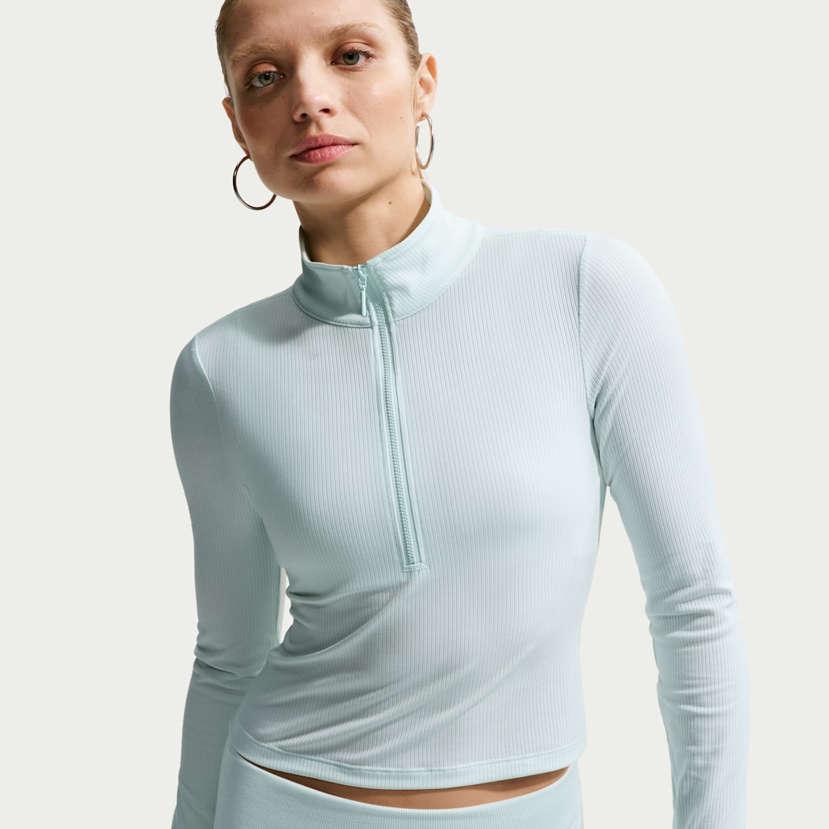 Nike Sportswear Chill Knit Women's Tight Quarter-Zip Long-Sleeve Ribbed Top