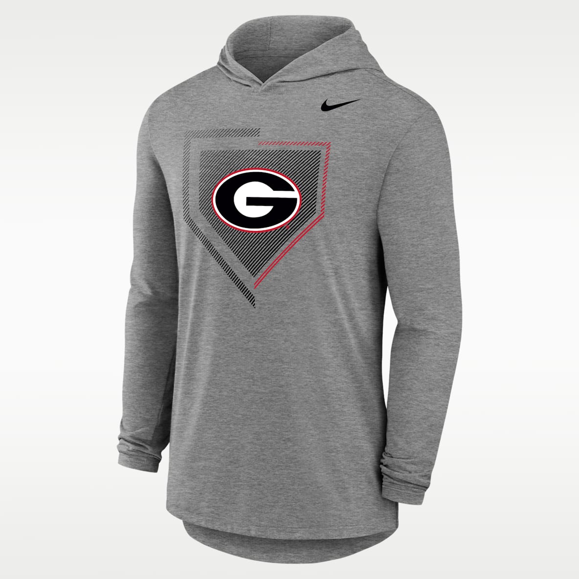 Nike College (Georgia Bulldogs) Playera de béisbol con gorro de manga larga para hombre