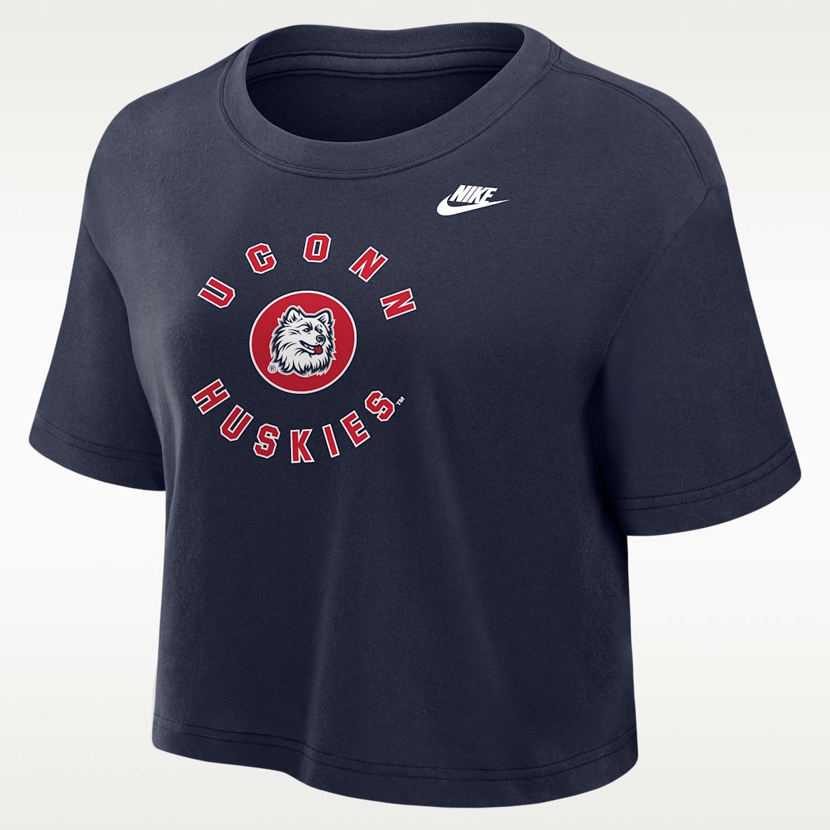 Connecticut Huskies Women's Nike Dri-FIT Cropped T-Shirt