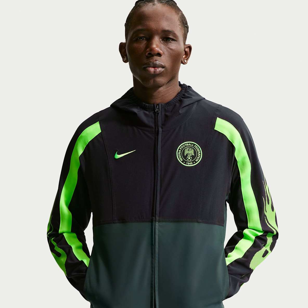 Nigeria Energy Fotbollsjacka i vävt material med Nike Dri-FIT för män