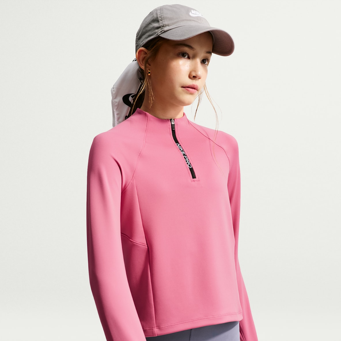 Nike Pro Older Kids' (Girls') Dri-FIT Half-Zip Long Sleeve