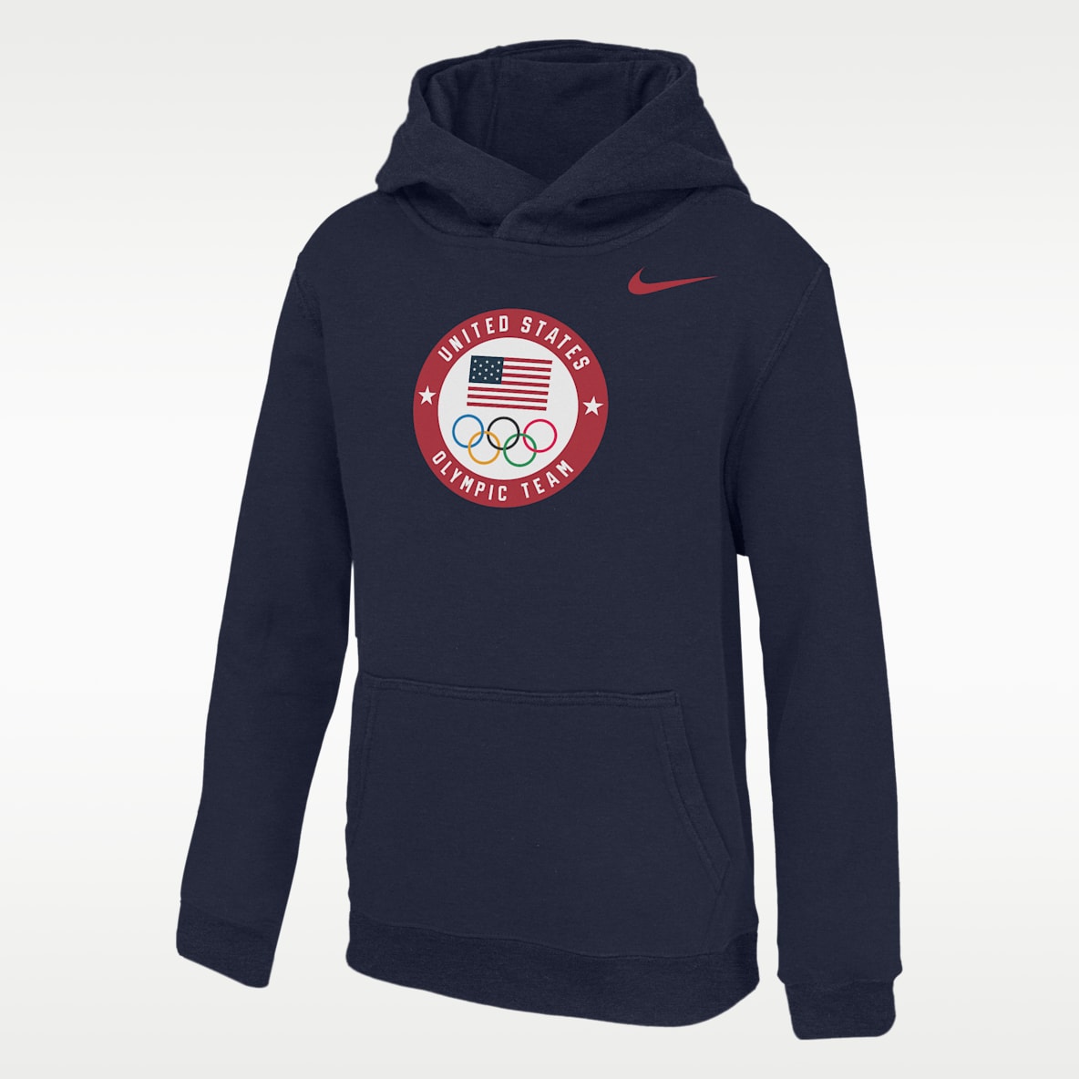 Nike "Team USA" Sudadera con gorro Club Fleece para niños talla grande