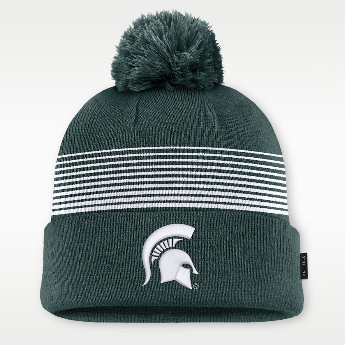 Michigan State Sideline Peak Men's Nike College Cuffed Pom Beanie