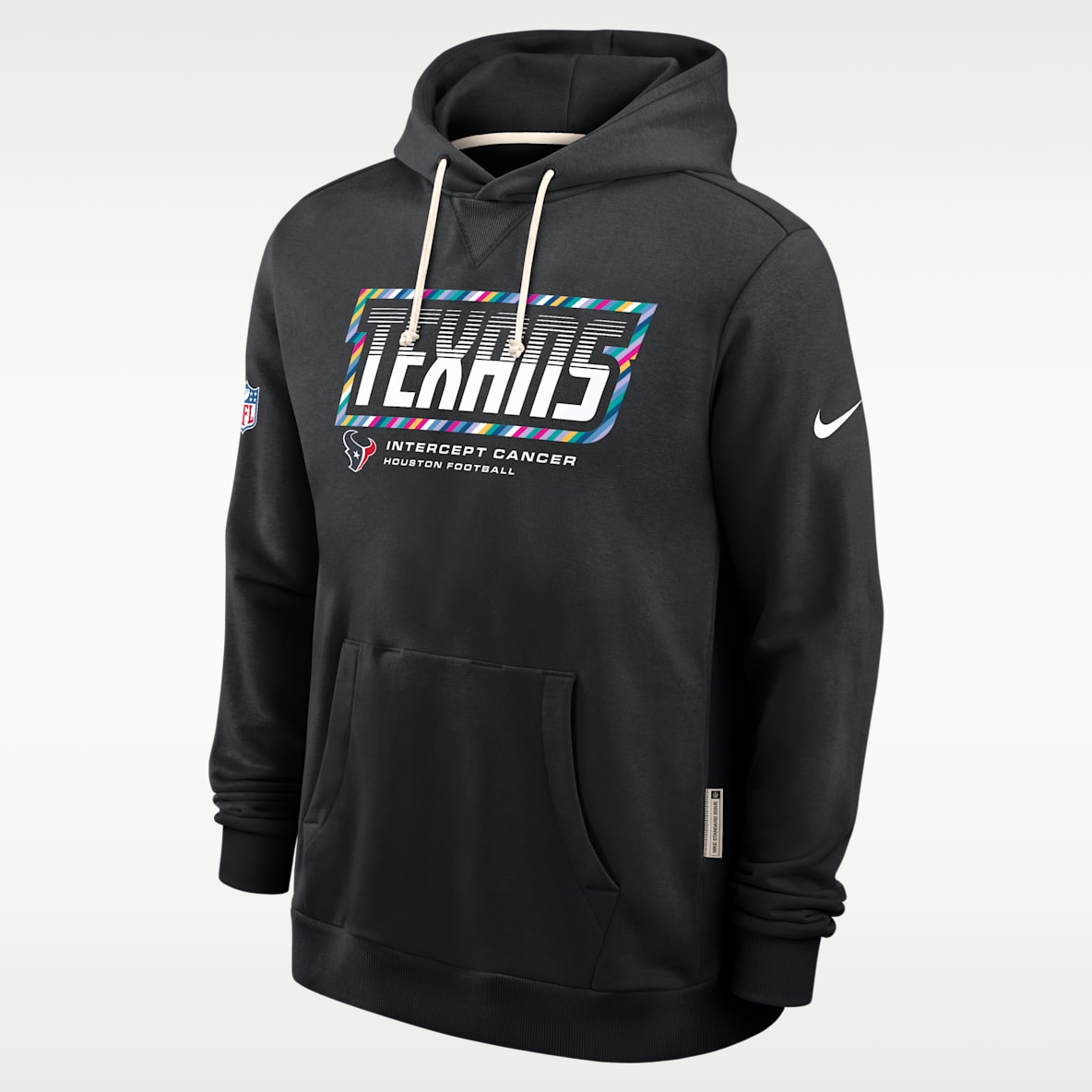 Houston Texans Crucial Catch Sideline Standard Issue Men's Nike Dri-FIT NFL Pullover Hoodie