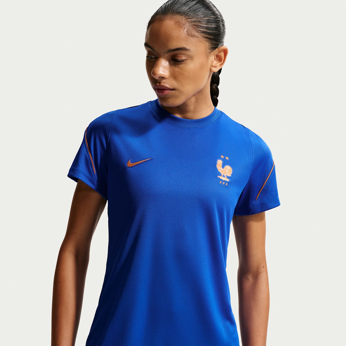 FFF Strike Playera de fútbol de manga corta Nike Dri-FIT para mujer