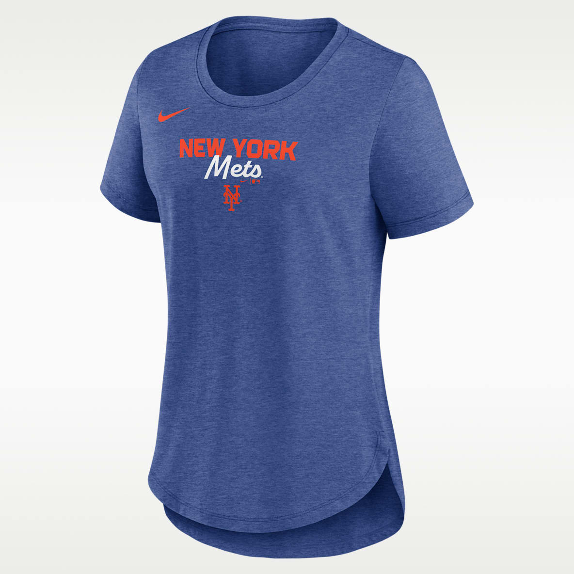 New York Mets Arched Team Name Playera Nike de la MLB para mujer