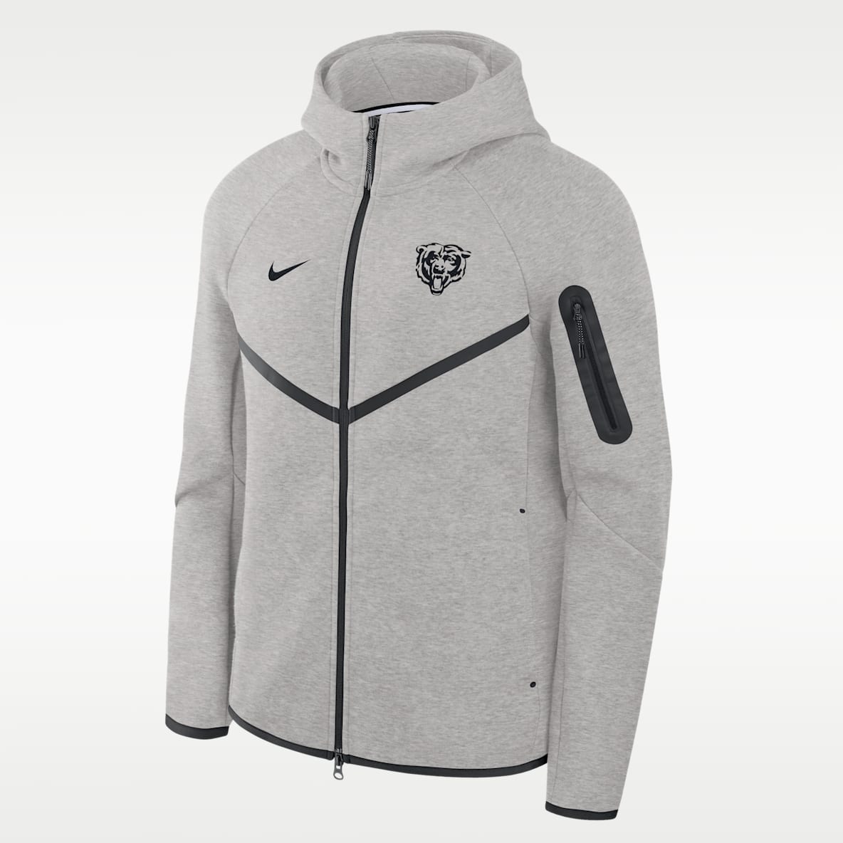 Chicago Bears Top Billing Tech Fleece Windrunner Chamarra con gorro de cierre completo Nike de la NFL para hombre
