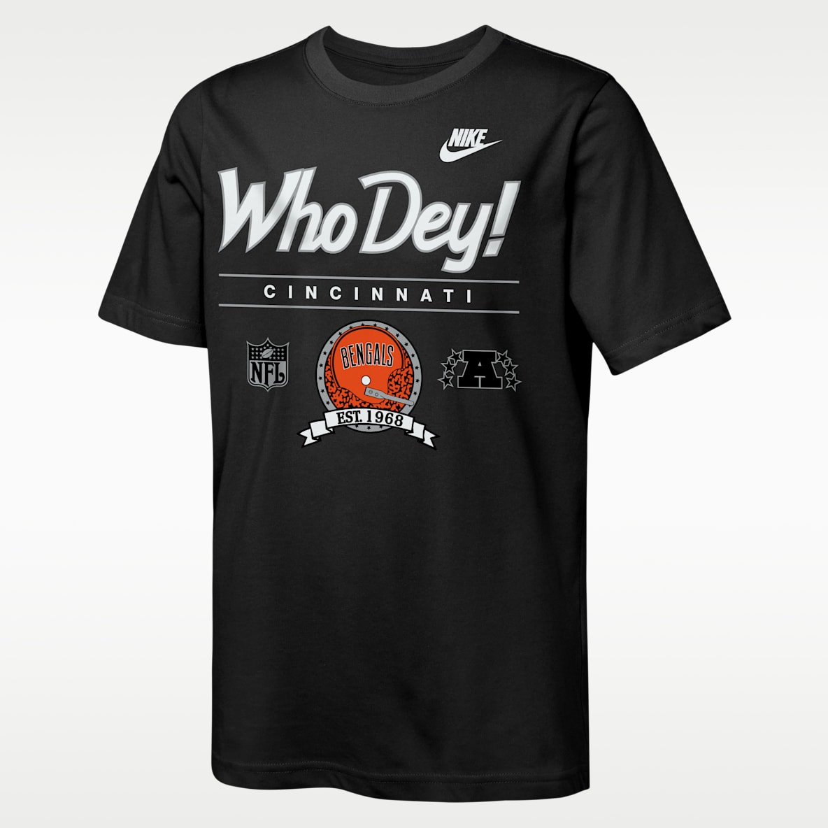 Cincinnati Bengals Rewind Hometown Slub Big Kids' Nike Dri-FIT NFL T-Shirt